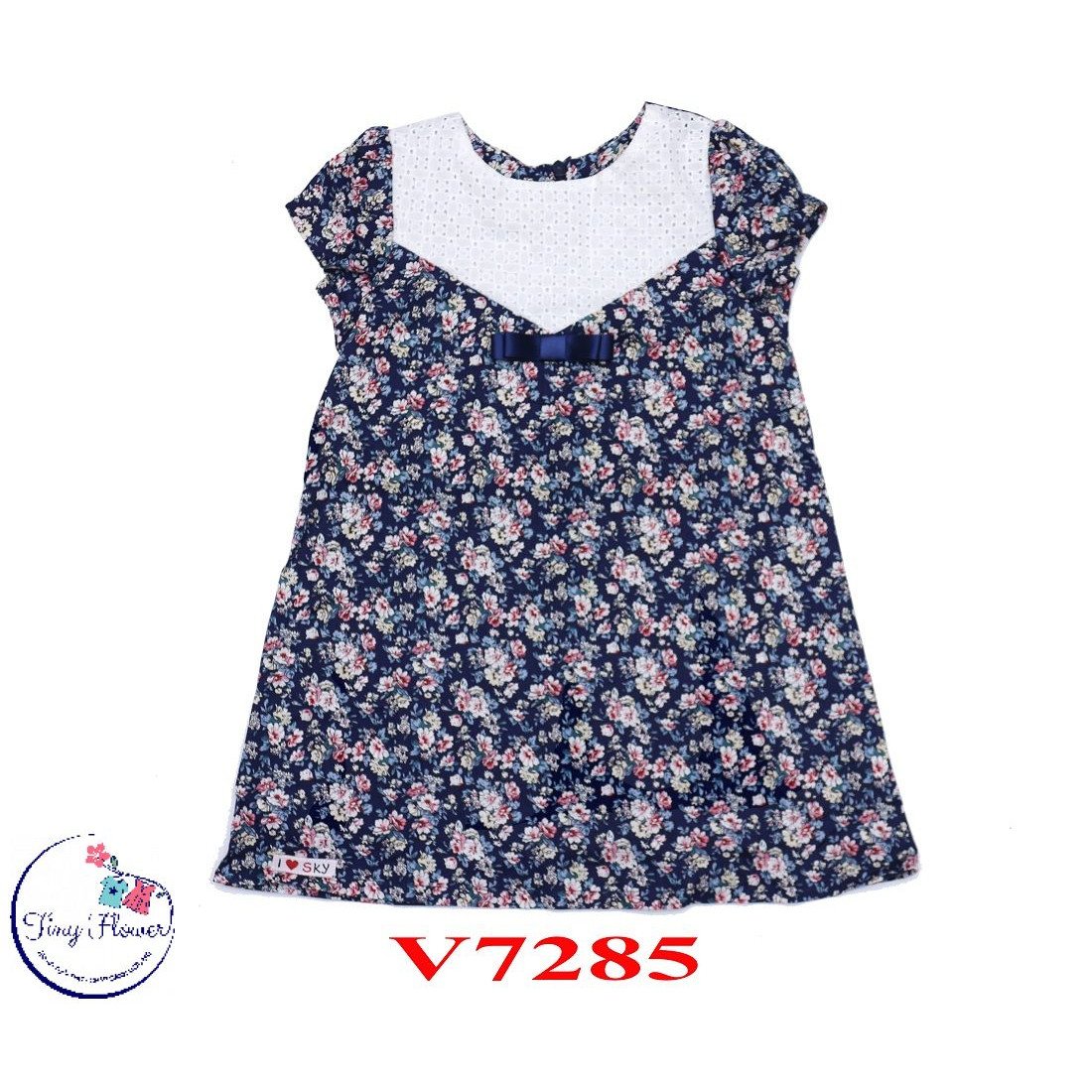 Váy A đáp ren ngực - v7285-